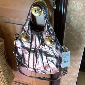 NWT Steven Madden metallic leather shoulder bag